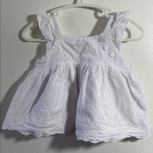 OshKosh B'gosh Baby White Eyelet Dress, PRELOVED, 12M